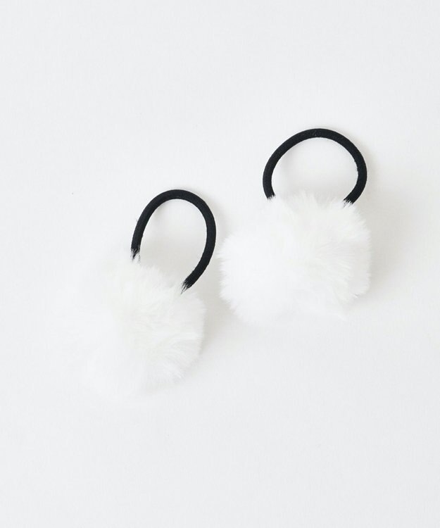 WEGO L2Pポンポンヘアゴム ホワイト