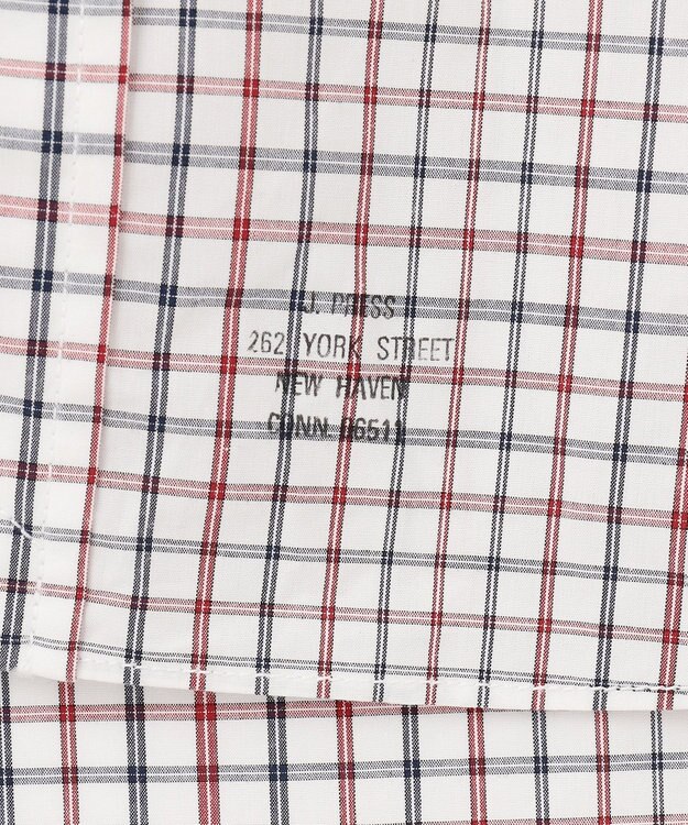 J.PRESS MEN ポプリンマルチチェック ボタンダウンシャツ ワイン系3