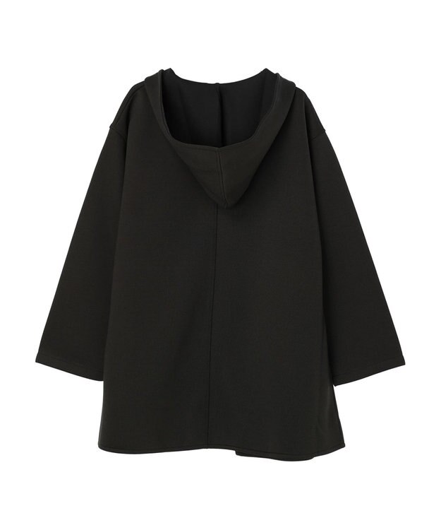 Green Parks ポンチフード付きカットカーディガン Dark Gray