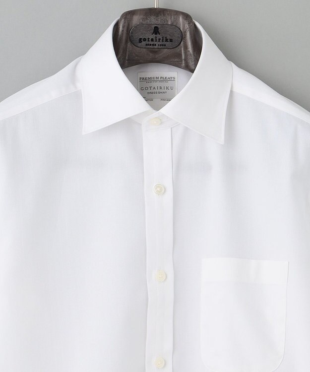 GOTAIRIKU 【形態安定】PREMIUMPLEATS_セミワイド 通年ドレスシャツ ホワイト系8