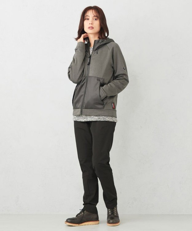 JOSEPH ABBOUD MOUNTAIN 【UNISEX】吸水速乾 バックフリースパーカー グレー系