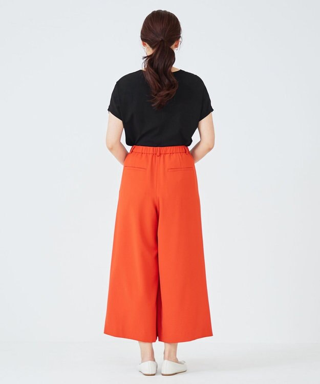 23区 L 【Lサイズ限定】ハイストレッチツイル パンツ オレンジ系