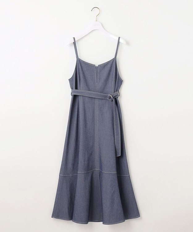 ANY SIS S 【洗える】ライトデニムライクシャンブレー キャミワンピ シャンブレー