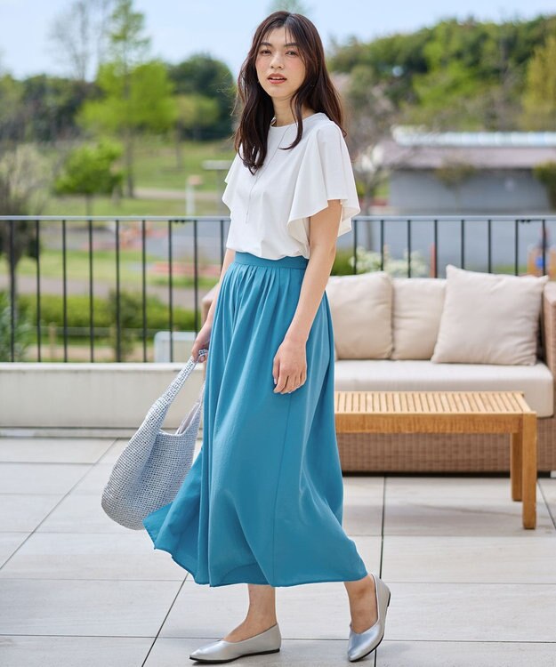 ANY L 【洗濯機可/接触冷感/UVケア】ソロナフリルスリーブプルオーバー オフ