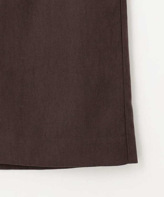 Feroux 【洗える】フラップポケット スカート ダークブラウン系