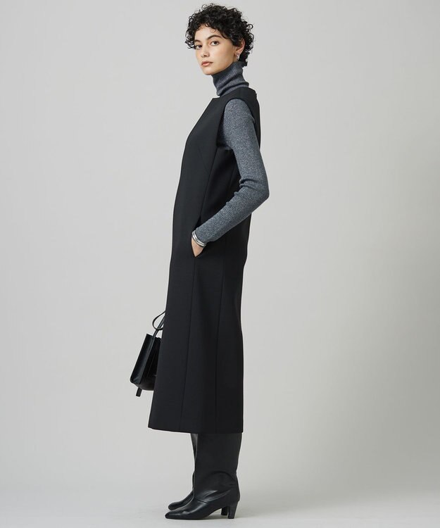 ICB L モスリンボンディング ジャンパースカート ブラック系