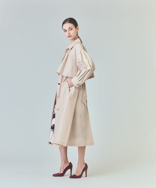 GRACE CONTINENTAL タッサードレスコート ベージュ