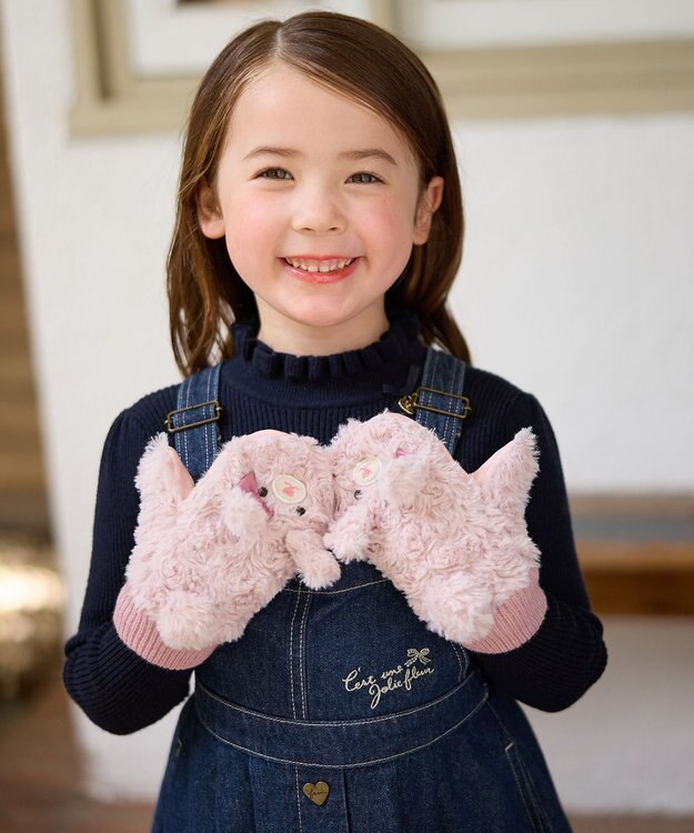 ANY KIDS アニマルモチーフミトン ウサギ