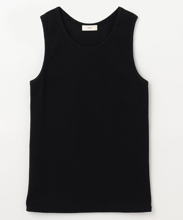 NAVE 【Nave　洗える】ベアテレコタンクトップ ブラック系
