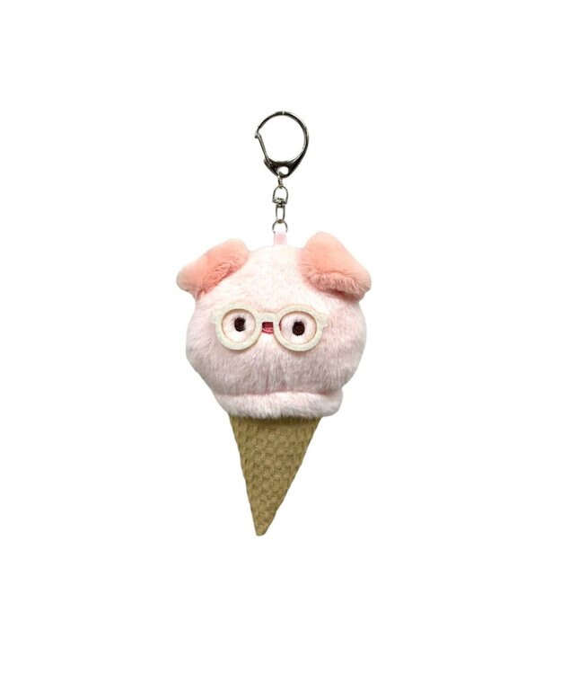 WEGO あにまるアイスぬいぐるみキーホルダー ライトピンク