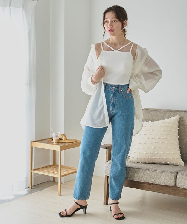 WEGO 【カップ付き】nachumoreホルターネックキャミ ホワイト