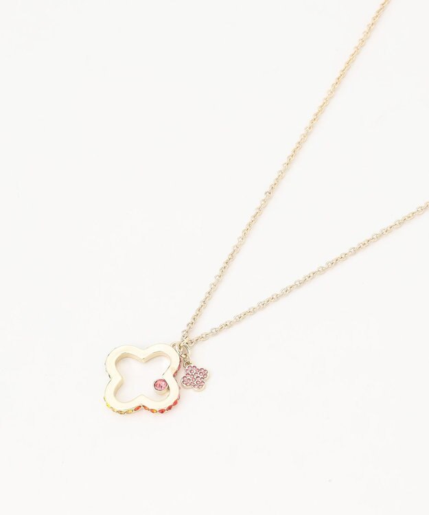 組曲 フラワーペンダントネックレス マルチカラー系