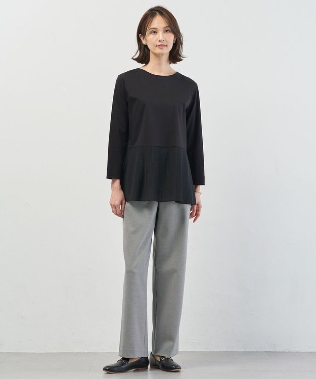 J.PRESS LADIES L 【WEB限定カラーあり】レイヤードフレア カットソー 【WEB限定カラー】ブラック系