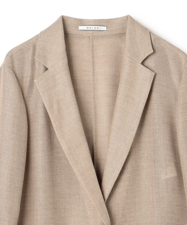 BEIGE， LIATRIS / シアー テーラードジャケット Flax