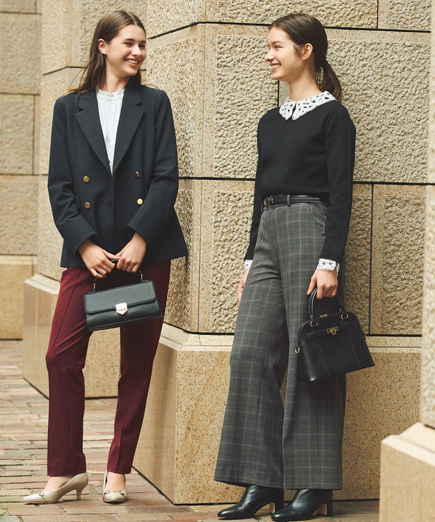 ANY SIS S レース襟 ニット ブラック