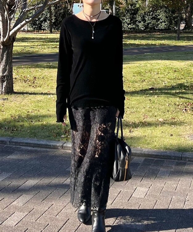 Green Parks シアーベロアプルオーバー Black