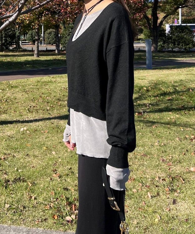 Green Parks シアーベロアプルオーバー Gray