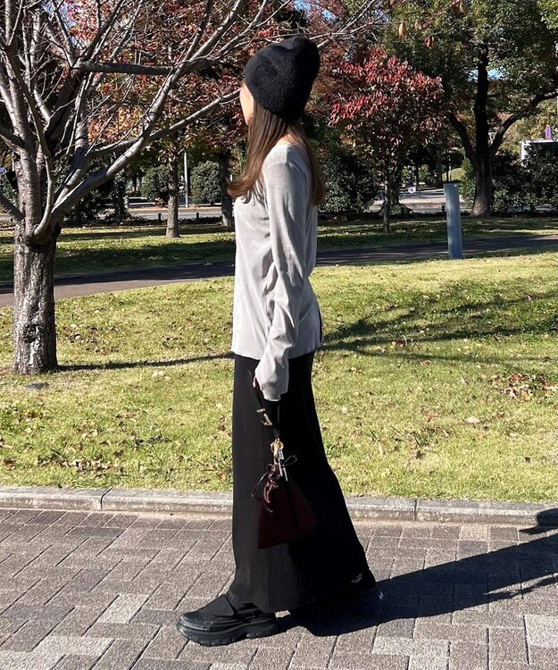 Green Parks シアーベロアプルオーバー Gray