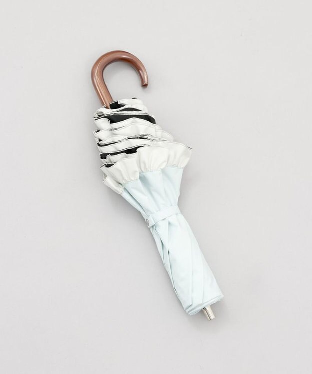 AURORA 【WEB限定】 フリル晴雨兼用傘（折りたたみ・トップフラット） ミントグリーン