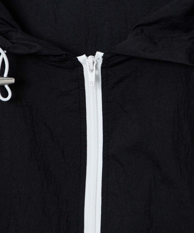 WEGO シアーナイロンラインショートパーカー ブラック