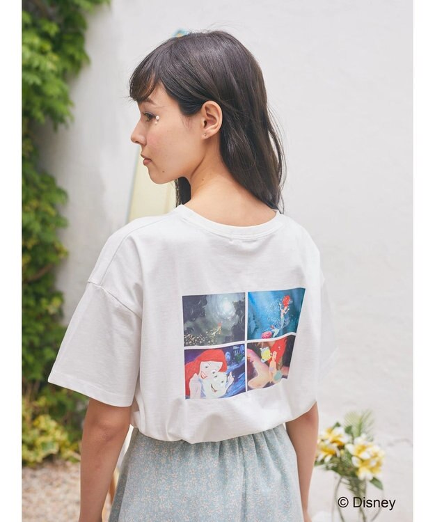 earth music&ecology リトル・マーメイド / プリントTee Off White