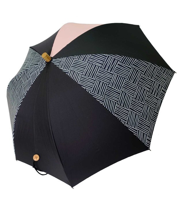 +RING 【UVカット95%以上】【UPF50＋】プラスリング レディース向け 晴雨兼用（長ショート） BLK T1294 黒