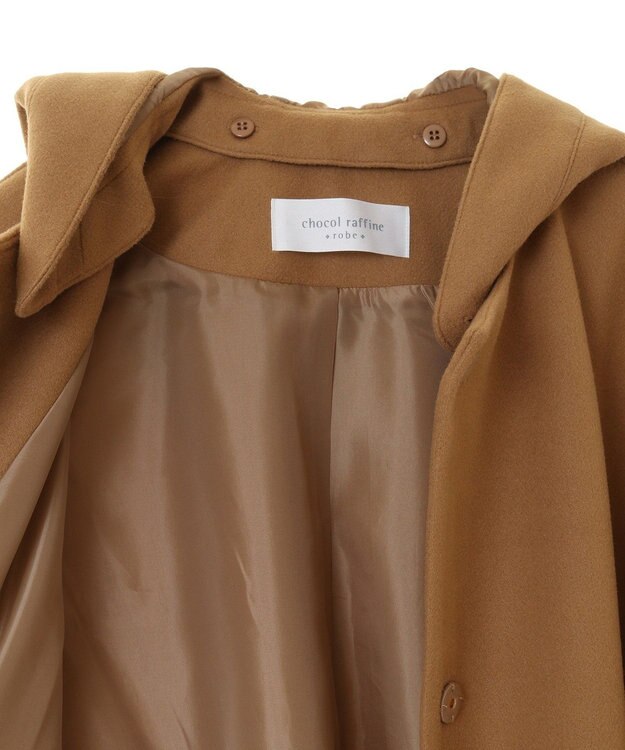 Green Parks フード取り外しハーフコート Camel