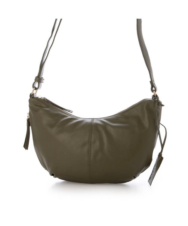 UNBILLION アトランタ ATLANTA / やぎ革軽量ハーフムーンショルダー カーキ