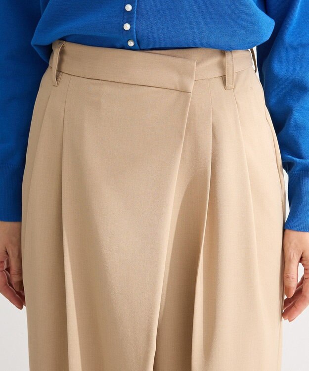 Green Parks アシメウエストタックパンツ Beige