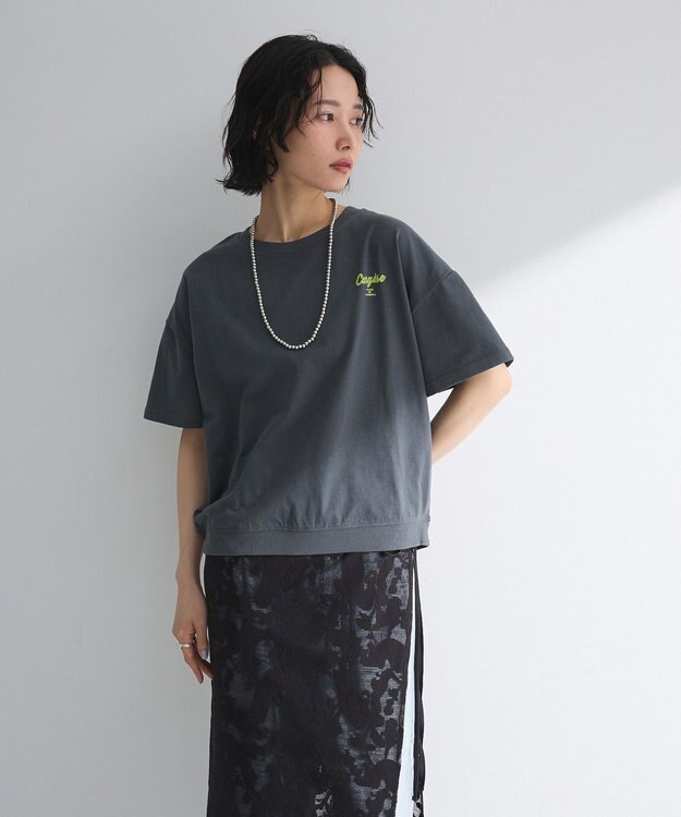 Green Parks さがら刺繍Ｔシャツ Charcoal Gray