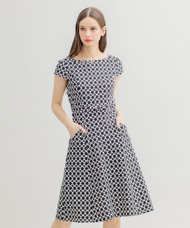 TOCCA 【洗える！】FOUR LEAVES ドレス ブラック系5