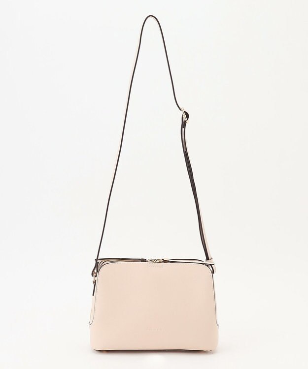 LA BAGAGERIE 【maison vert】 【超軽量・多収納】バイカラーリボンショルダーバッグ アイボリー