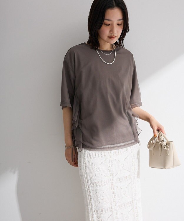 Green Parks ＳＥＴ２点チュール＋半袖ＴＥＥ Charcoal Gray