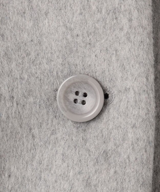 Feroux ウール混 Aラインコート ライトグレー系