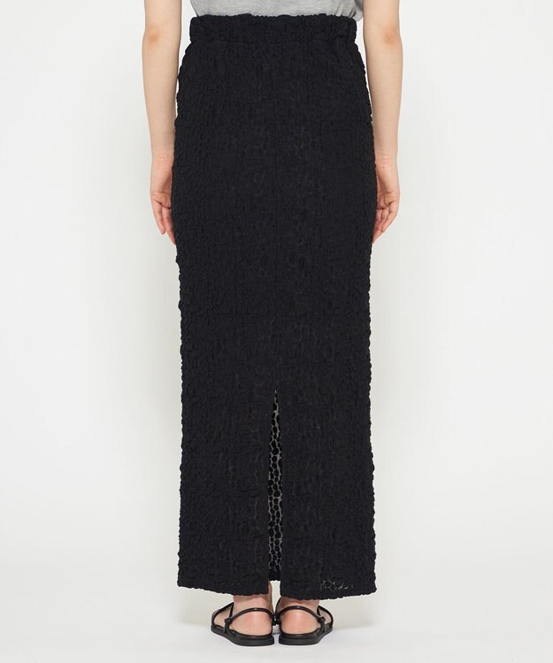 uncrave 【洗濯機洗い可】ストレッチレース スカート（uncrave WHITE） ブラック