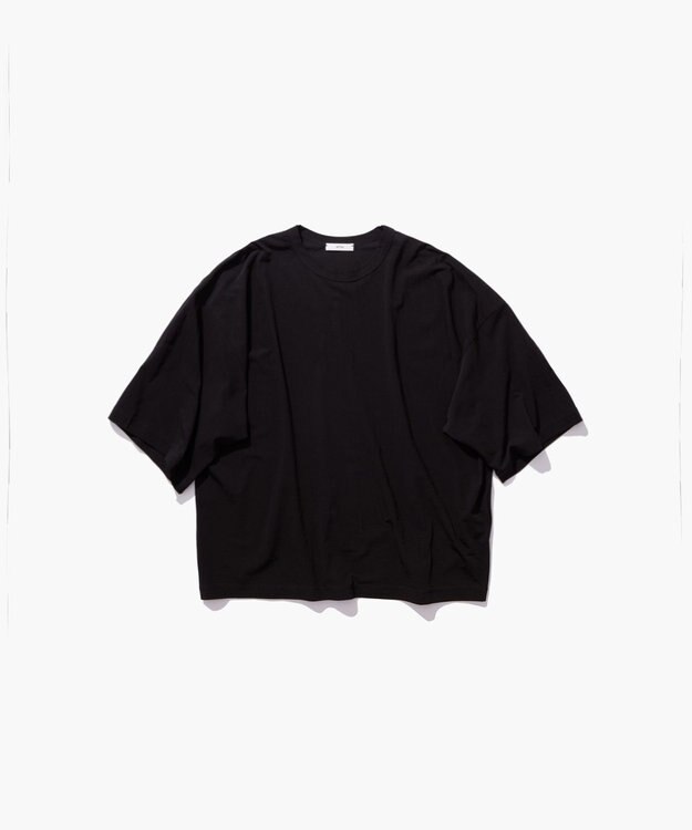 ATON SHRINK FRESCA JERSEY | ワイドスリーブＴシャツ BLACK