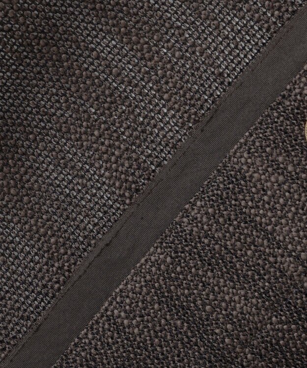 23区 サマーツイード 7分袖 ジャケット ダークブラウン系