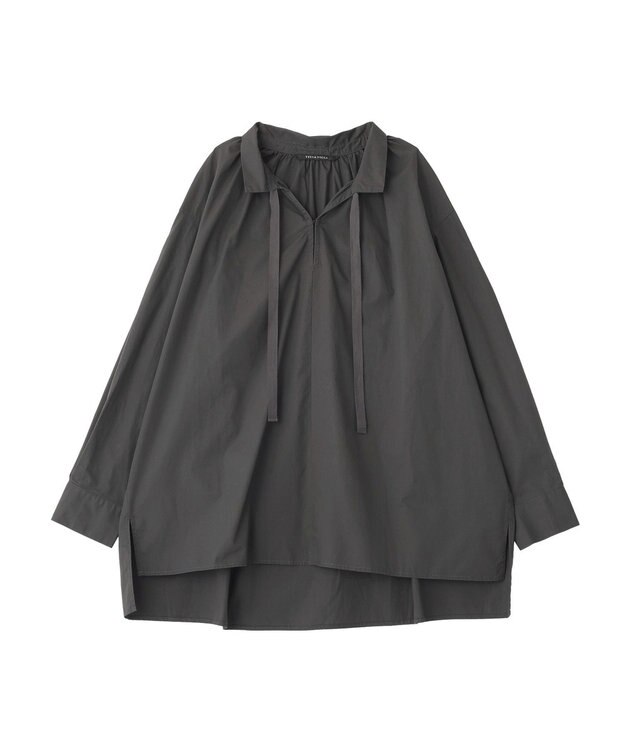 YECCA VECCA タイプライタースキッパーオーバーシャツ Charcoal Gray