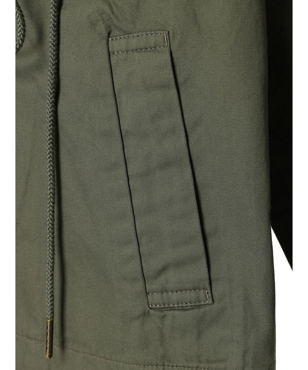 CRAFT STANDARD BOUTIQUE コットンギャバジンノーカラーＺＩＰブルゾン Khaki