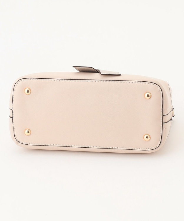 LA BAGAGERIE 【maison vert】 【超軽量・多収納】バイカラーリボンショルダーバッグ アイボリー