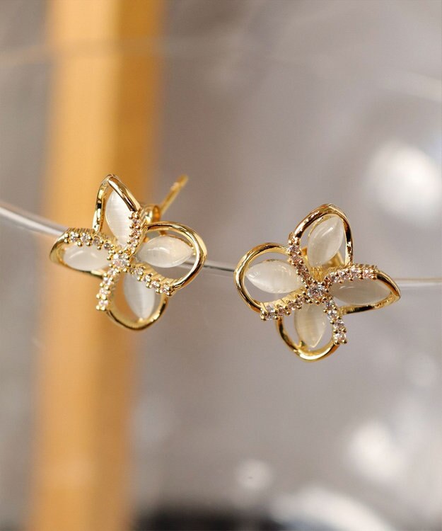 Tiaclasse 【金属アレルギー対応】ハイドランジアクリアピアス ゴールド