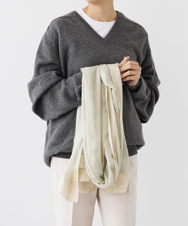 muto frame シルクカシミヤストール frame green