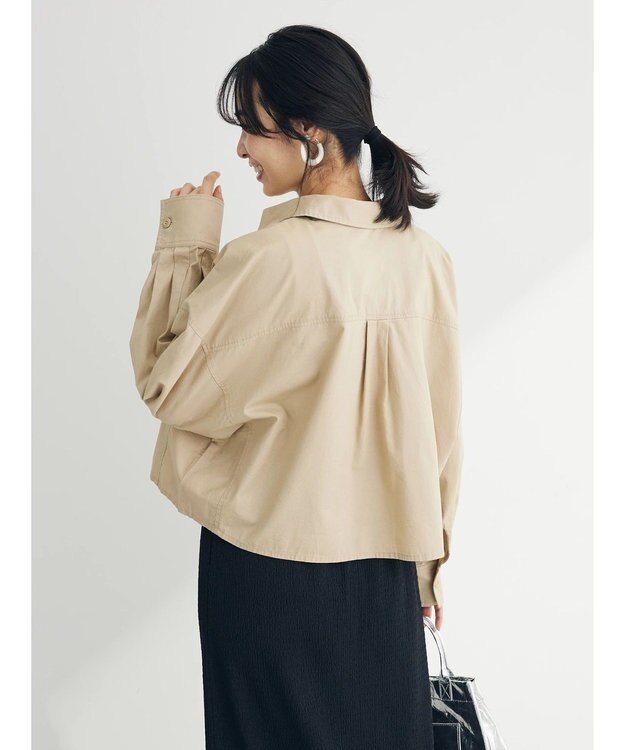 Green Parks ショート丈ワイドシャツ Beige