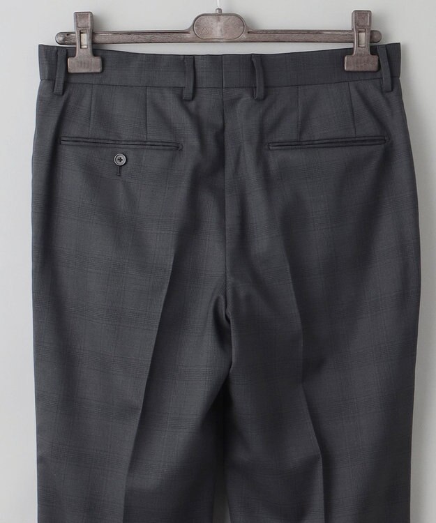 GOTAIRIKU 横に伸びる【TasmaniaWool/タマニアウール】ストレッチ スーツ_グレー格子柄 グレー格子地柄