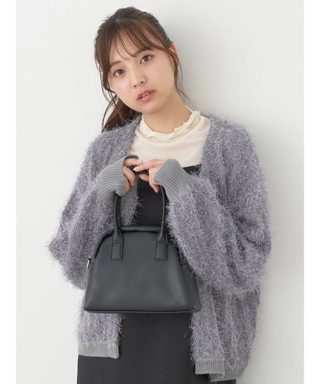 earth music&ecology ふさふさショートカーディガン Gray