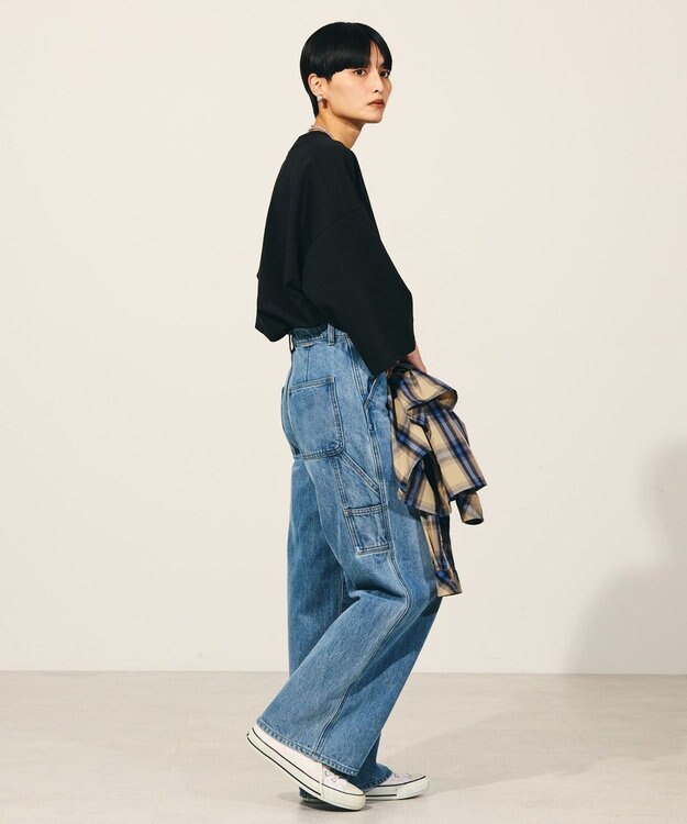 AMERICAN HOLIC ペインターワイドデニム Light Indigo