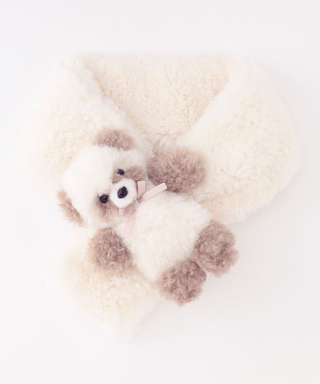 ANY KIDS アニマル ふわふわ マフラー パンダ