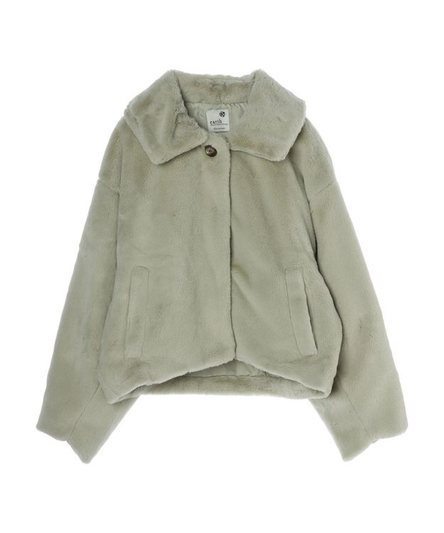 earth music&ecology ファーブルゾン Light Green