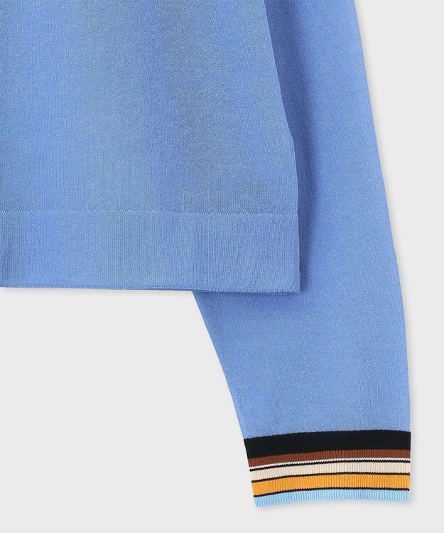 Paul Smith リブストライプ シアーカーディガン サックスブルー