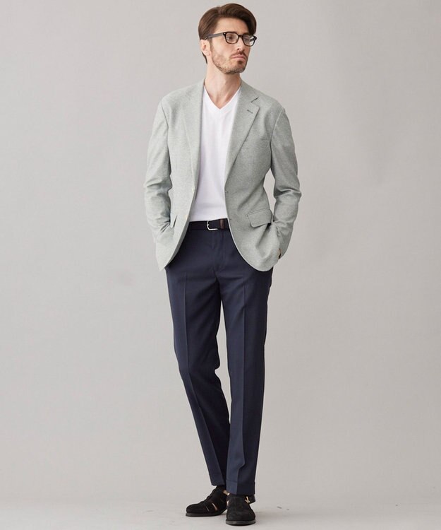 GOTAIRIKU ビジネスインナー/下着兼用【パックT】5.6oz 綿100％ スムース光沢加工 Tシャツ（Vネック/2枚セット） ホワイト系